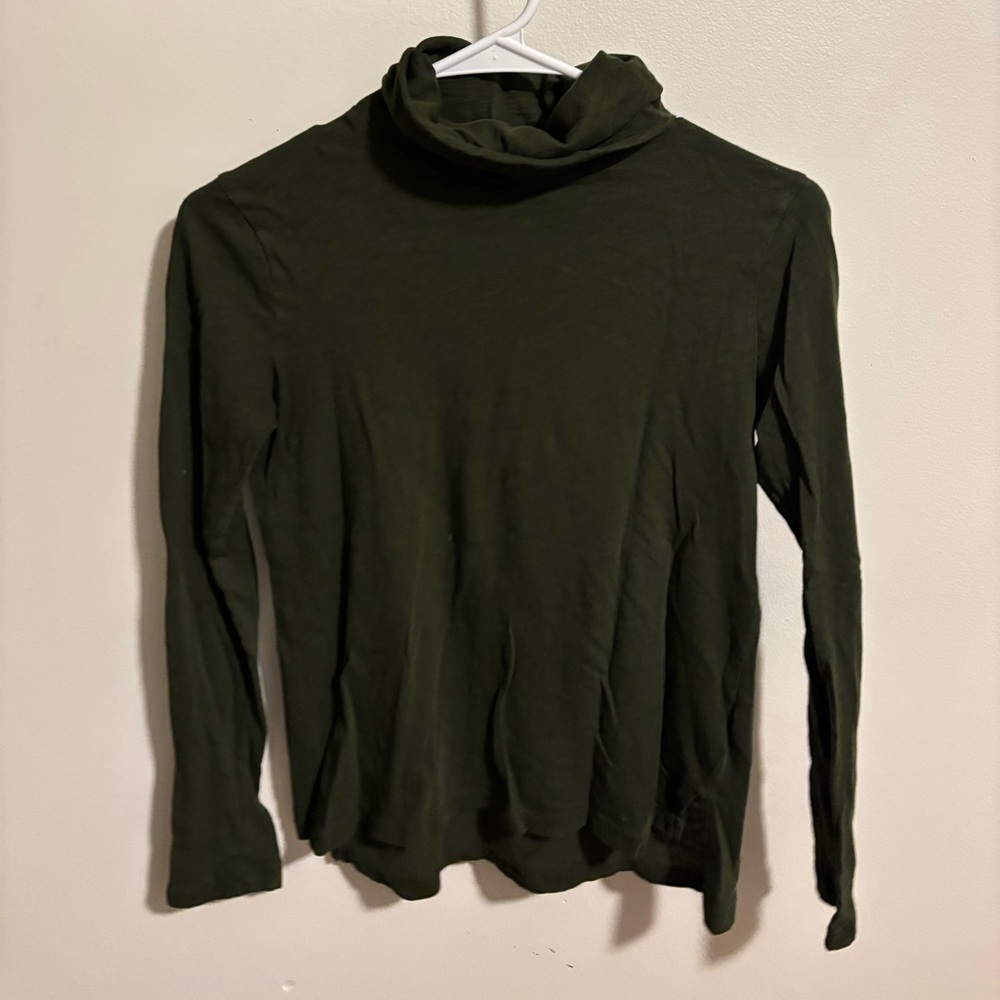 Madewell whisper turtle neck green Xs